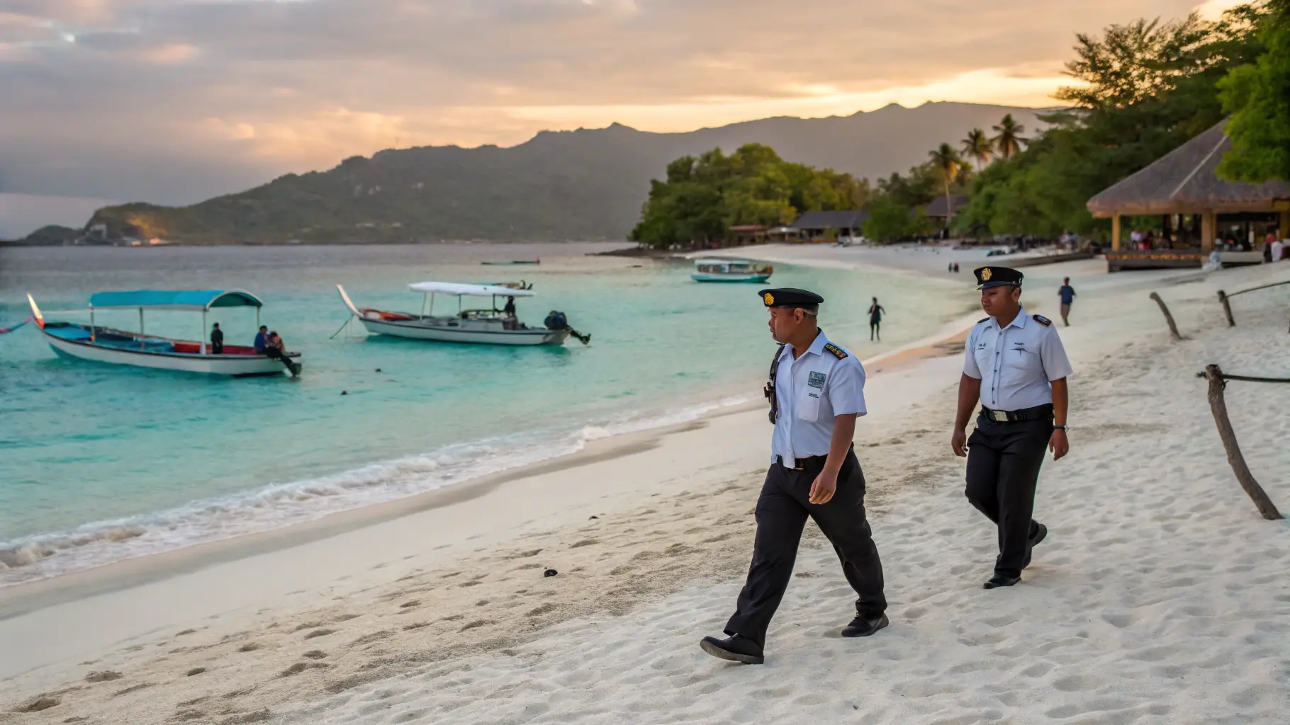 security personnel in smart casual tropical | Lombok Security